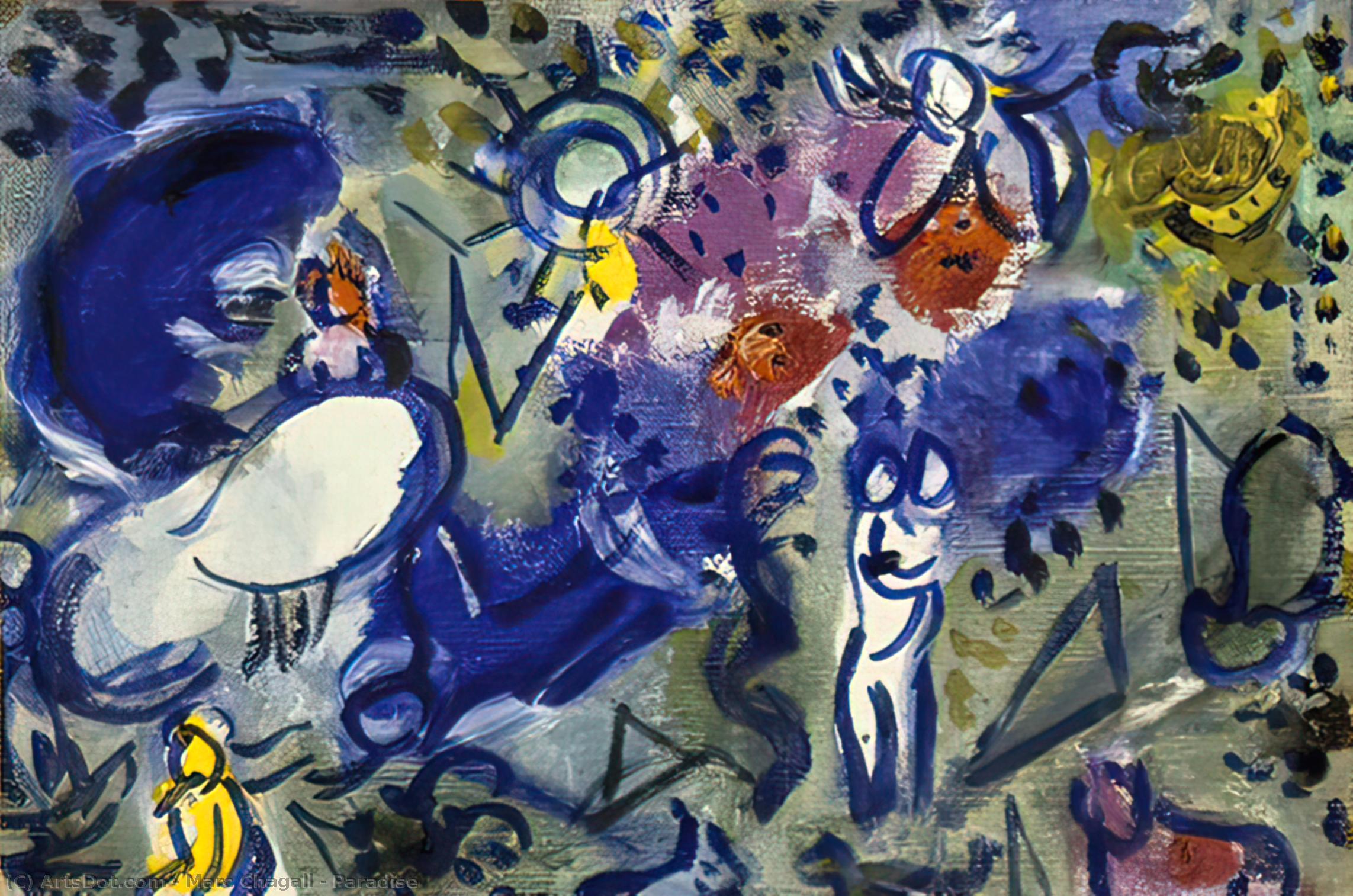 WikiOO.org - Encyclopedia of Fine Arts - Malba, Artwork Marc Chagall - Paradise