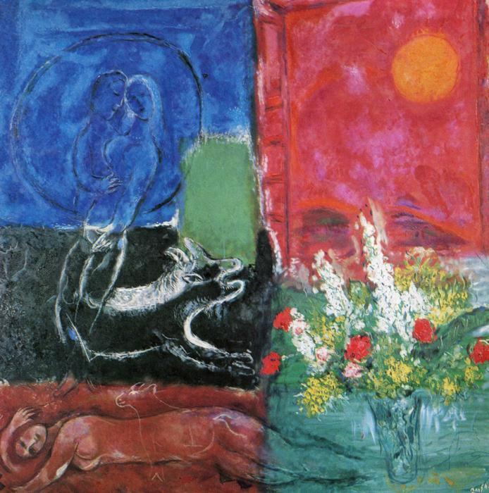Wikioo.org – La Enciclopedia de las Bellas Artes - Pintura, Obras de arte de Marc Chagall - El Sol de Poros