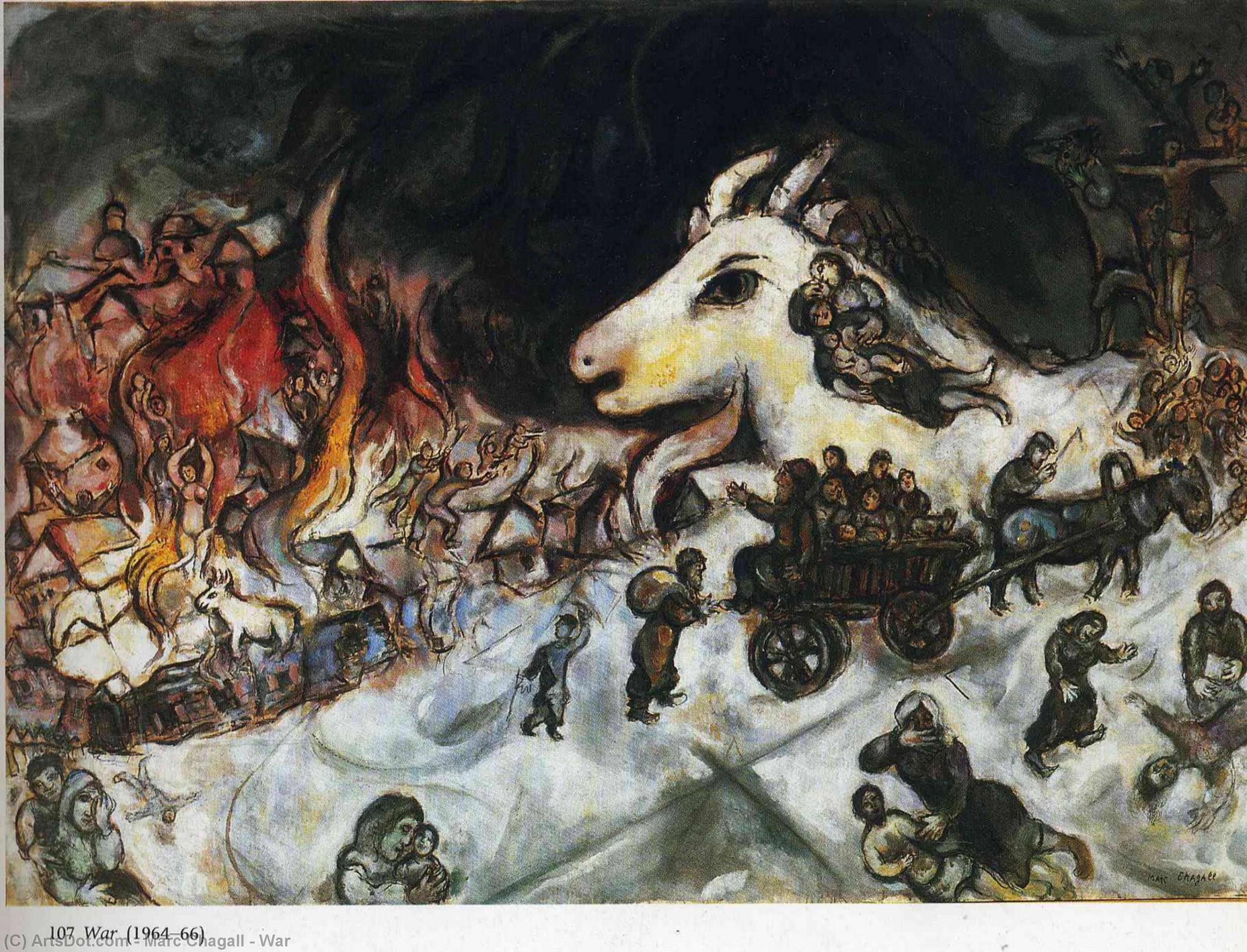 Wikioo.org - The Encyclopedia of Fine Arts - Painting, Artwork by Marc Chagall - War