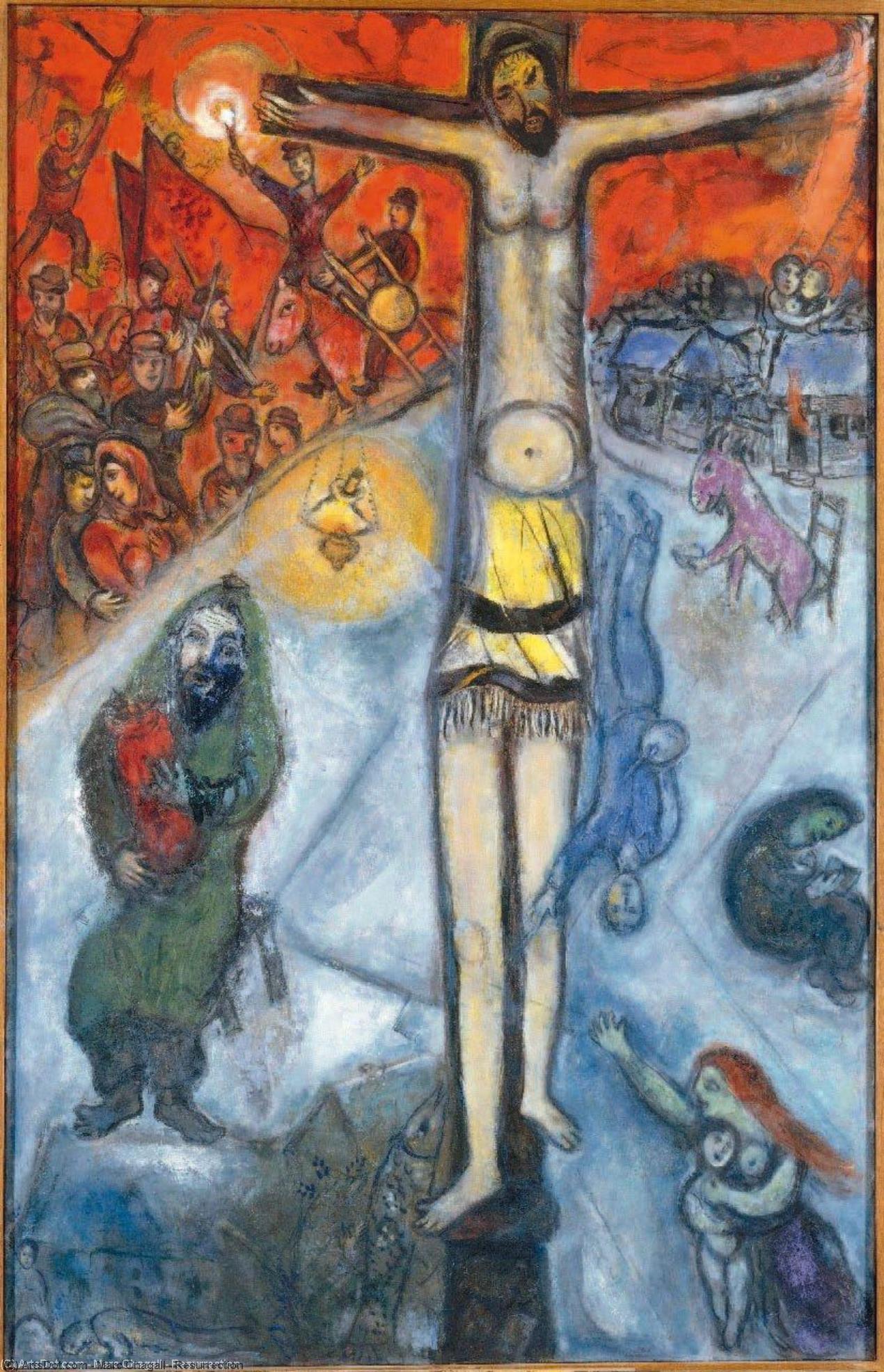 WikiOO.org - Энциклопедия изобразительного искусства - Живопись, Картины  Marc Chagall - Воскрешение