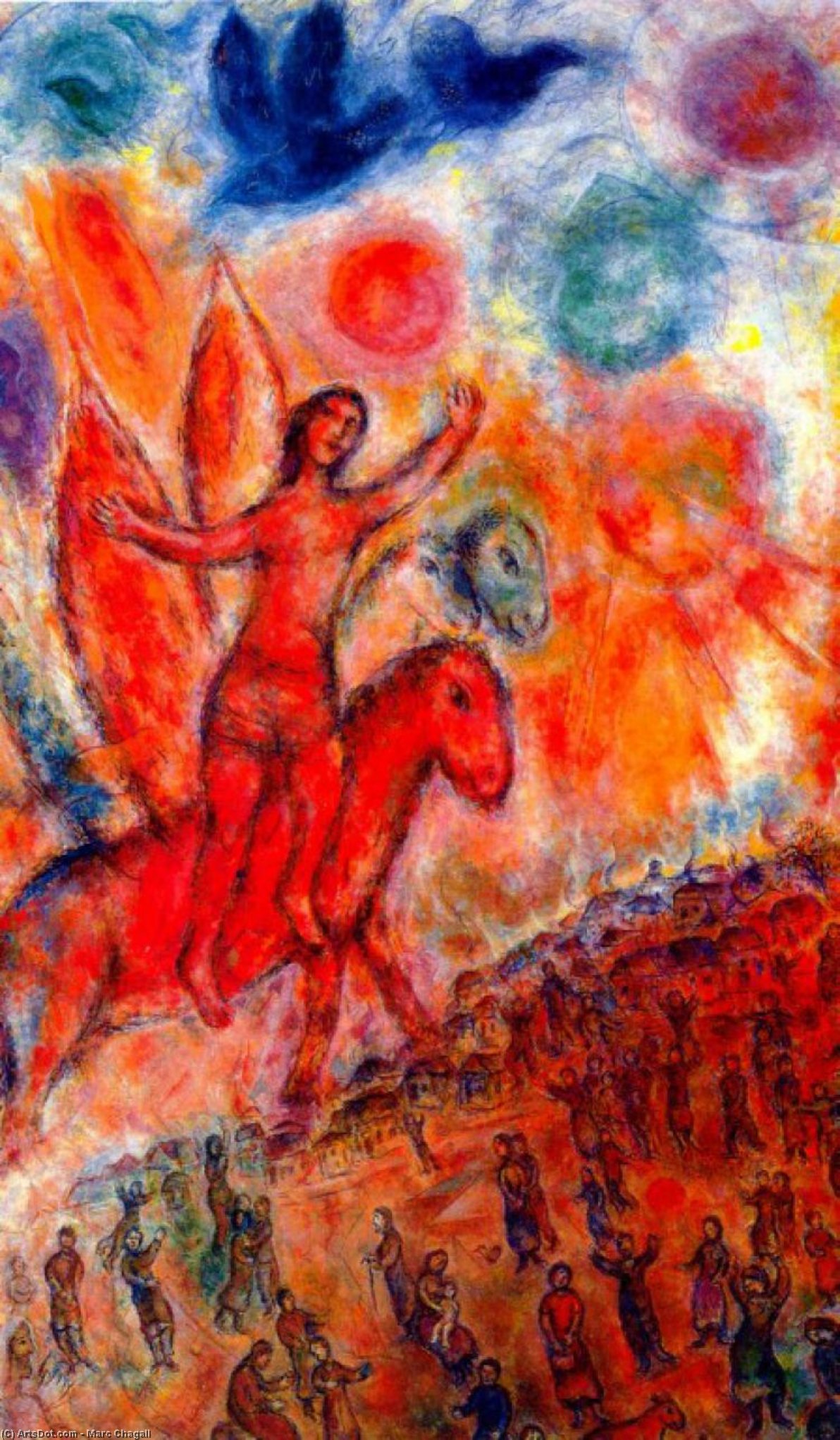 Wikoo.org - موسوعة الفنون الجميلة - اللوحة، العمل الفني Marc Chagall - Phaeton