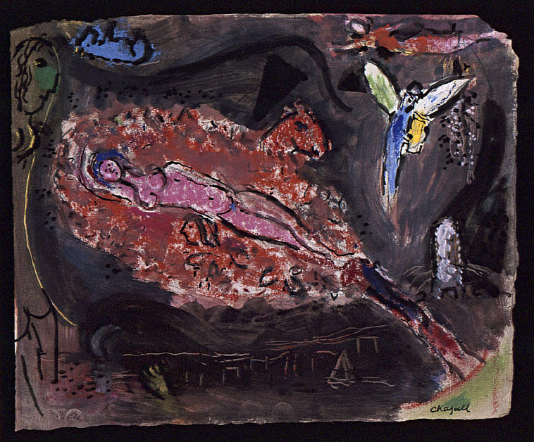 WikiOO.org - Encyclopedia of Fine Arts - Maľba, Artwork Marc Chagall - Song of Songs II