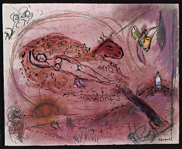 WikiOO.org - Encyclopedia of Fine Arts - Maalaus, taideteos Marc Chagall - Song of Songs II