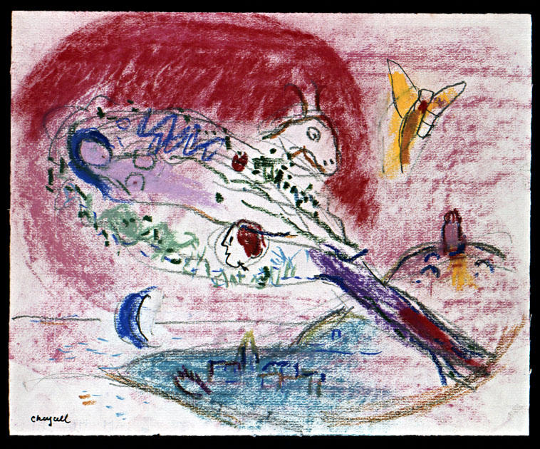 WikiOO.org - Encyclopedia of Fine Arts - Målning, konstverk Marc Chagall - Song of Songs II