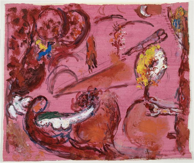 Wikioo.org - Bách khoa toàn thư về mỹ thuật - Vẽ tranh, Tác phẩm nghệ thuật Marc Chagall - Song of Songs I
