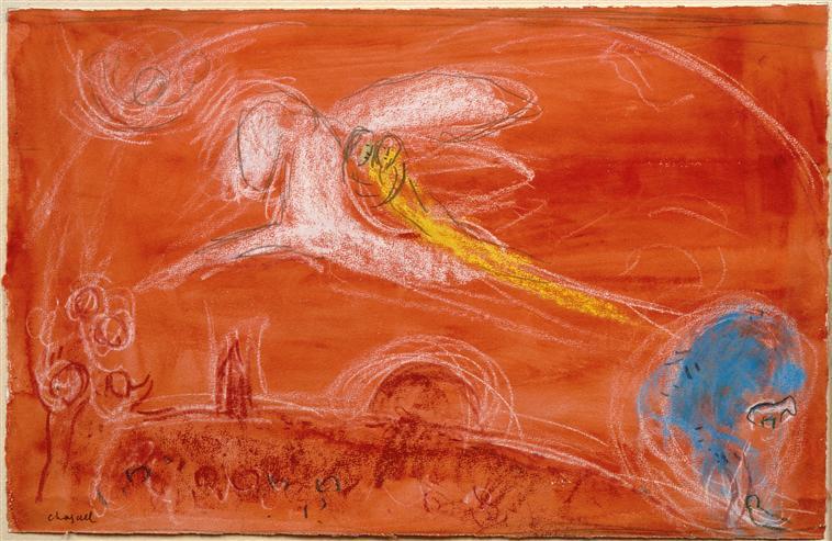 Wikioo.org - Bách khoa toàn thư về mỹ thuật - Vẽ tranh, Tác phẩm nghệ thuật Marc Chagall - Song of Songs IV