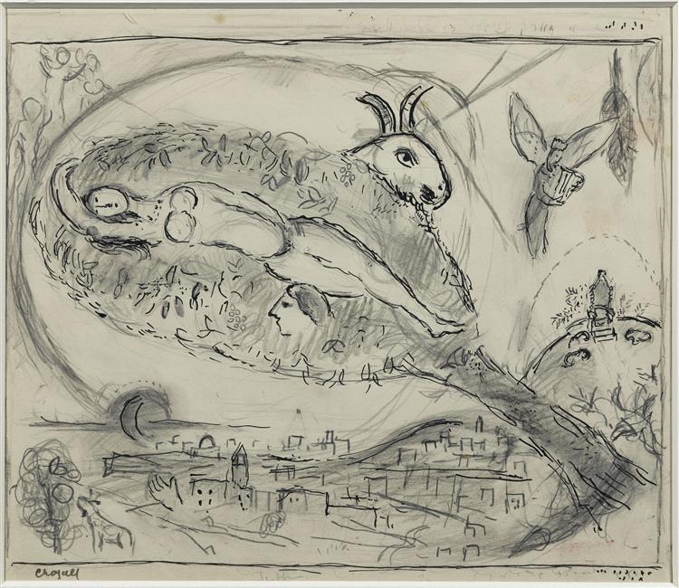 WikiOO.org - Encyclopedia of Fine Arts - Lukisan, Artwork Marc Chagall - Song of Songs II (8)