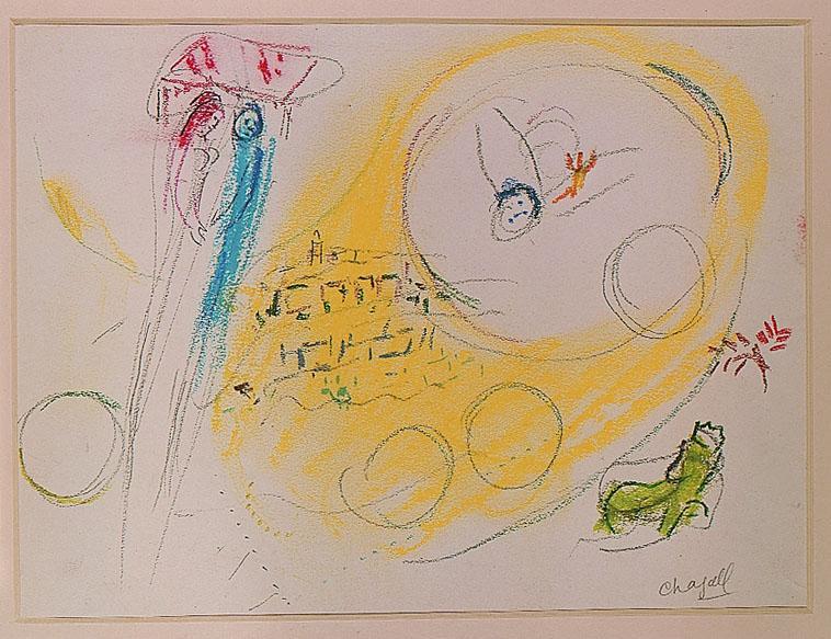 Wikioo.org - The Encyclopedia of Fine Arts - Painting, Artwork by Marc Chagall - Song of Songs III