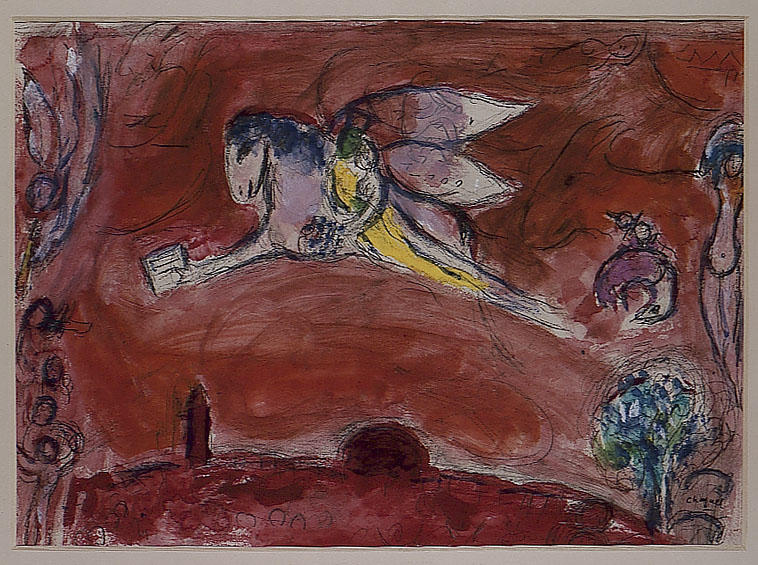 WikiOO.org - Encyclopedia of Fine Arts - Lukisan, Artwork Marc Chagall - Song of Songs IV