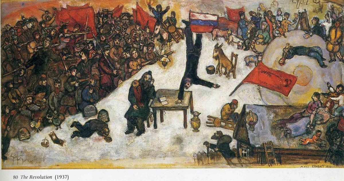 Wikioo.org - Die Enzyklopädie bildender Kunst - Malerei, Kunstwerk von Marc Chagall - der revolution