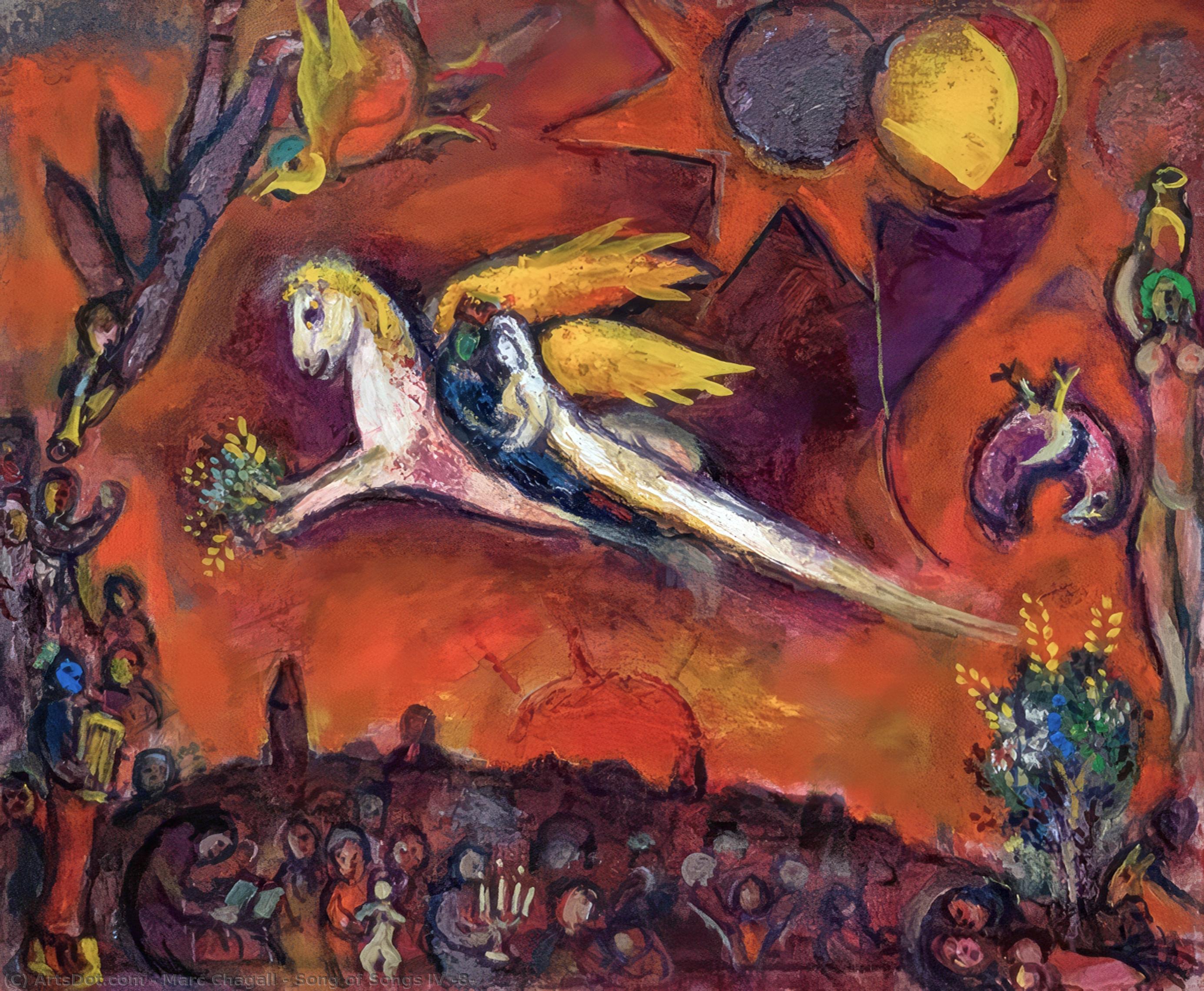 Wikioo.org - The Encyclopedia of Fine Arts - Painting, Artwork by Marc Chagall - Song of Songs IV (8)
