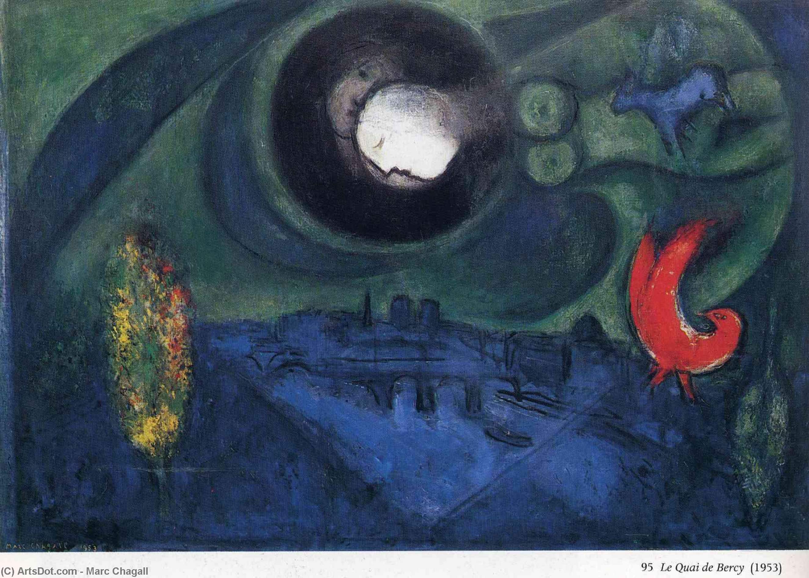 Wikioo.org - The Encyclopedia of Fine Arts - Painting, Artwork by Marc Chagall - Bercy Embankment