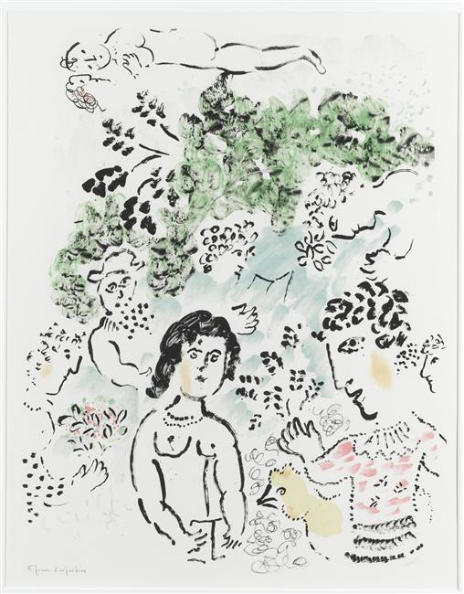 WikiOO.org - Encyclopedia of Fine Arts - Maalaus, taideteos Marc Chagall - The green branch
