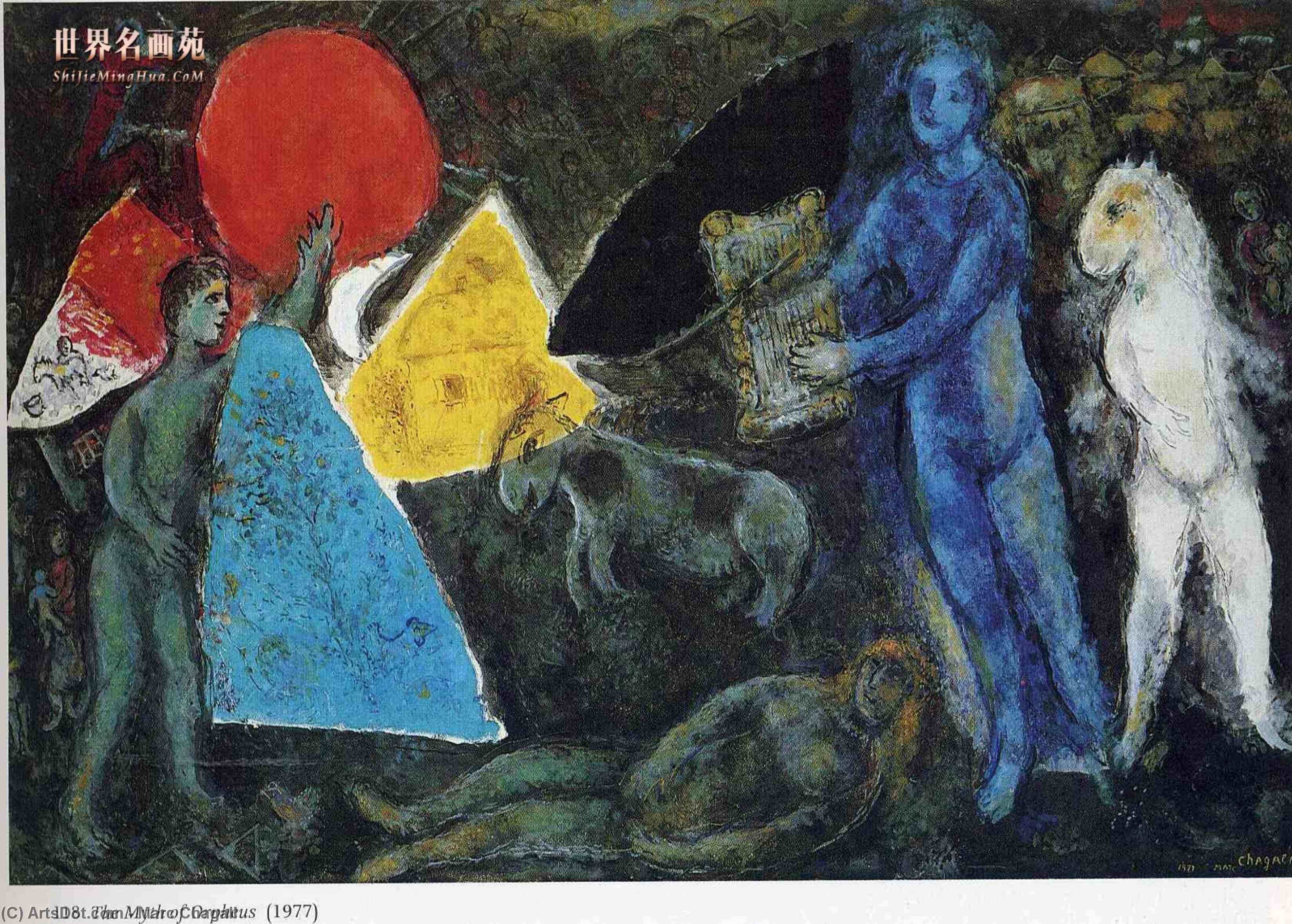 WikiOO.org – 美術百科全書 - 繪畫，作品 Marc Chagall - 俄耳甫斯的神话