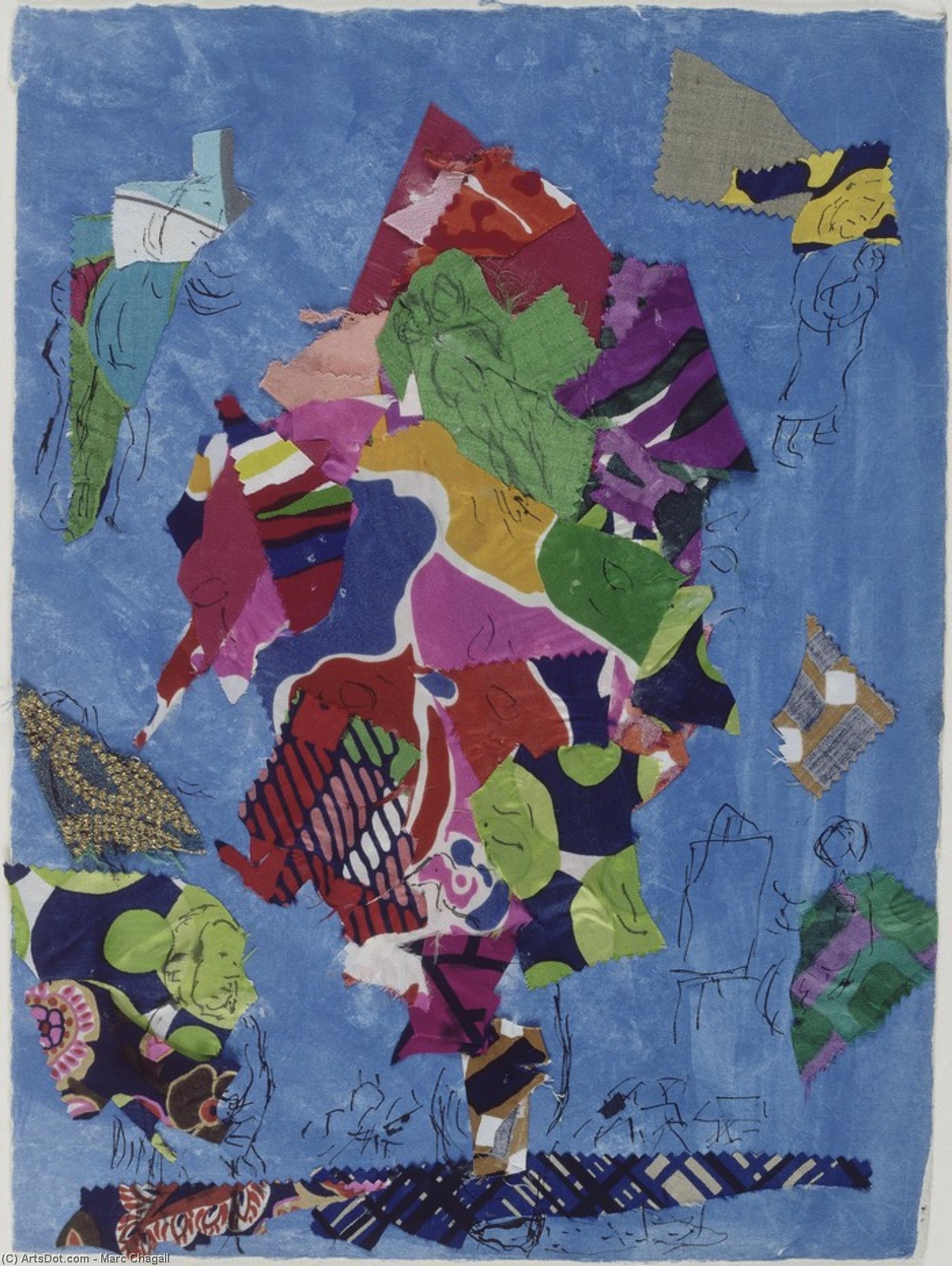 WikiOO.org – 美術百科全書 - 繪畫，作品 Marc Chagall - 一颗树 的  生命
