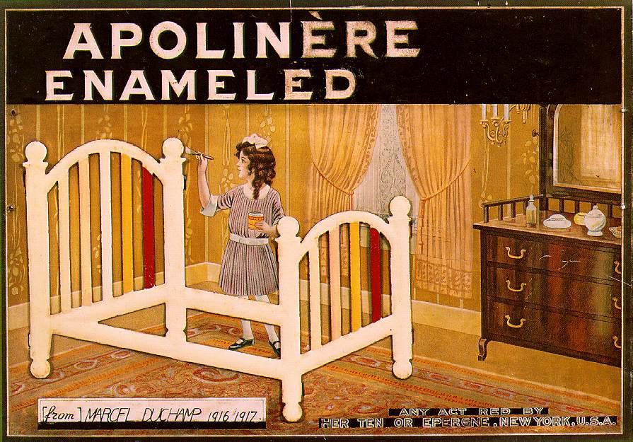WikiOO.org - Енциклопедия за изящни изкуства - Живопис, Произведения на изкуството Marcel Duchamp - Apolinere Enamelled