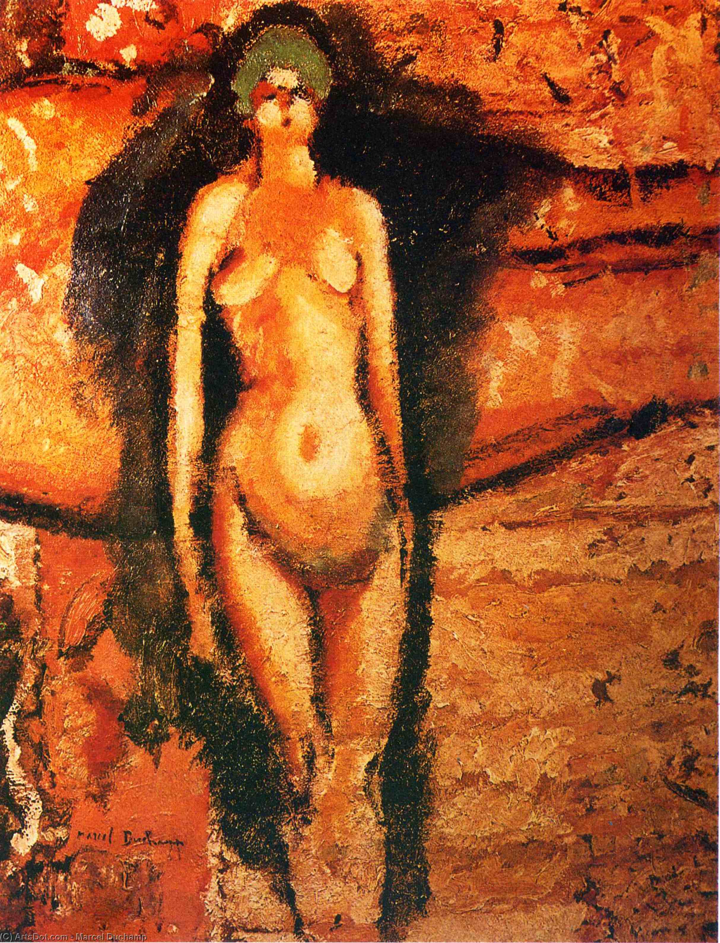 WikiOO.org - Encyclopedia of Fine Arts - Malba, Artwork Marcel Duchamp - Standing Nude