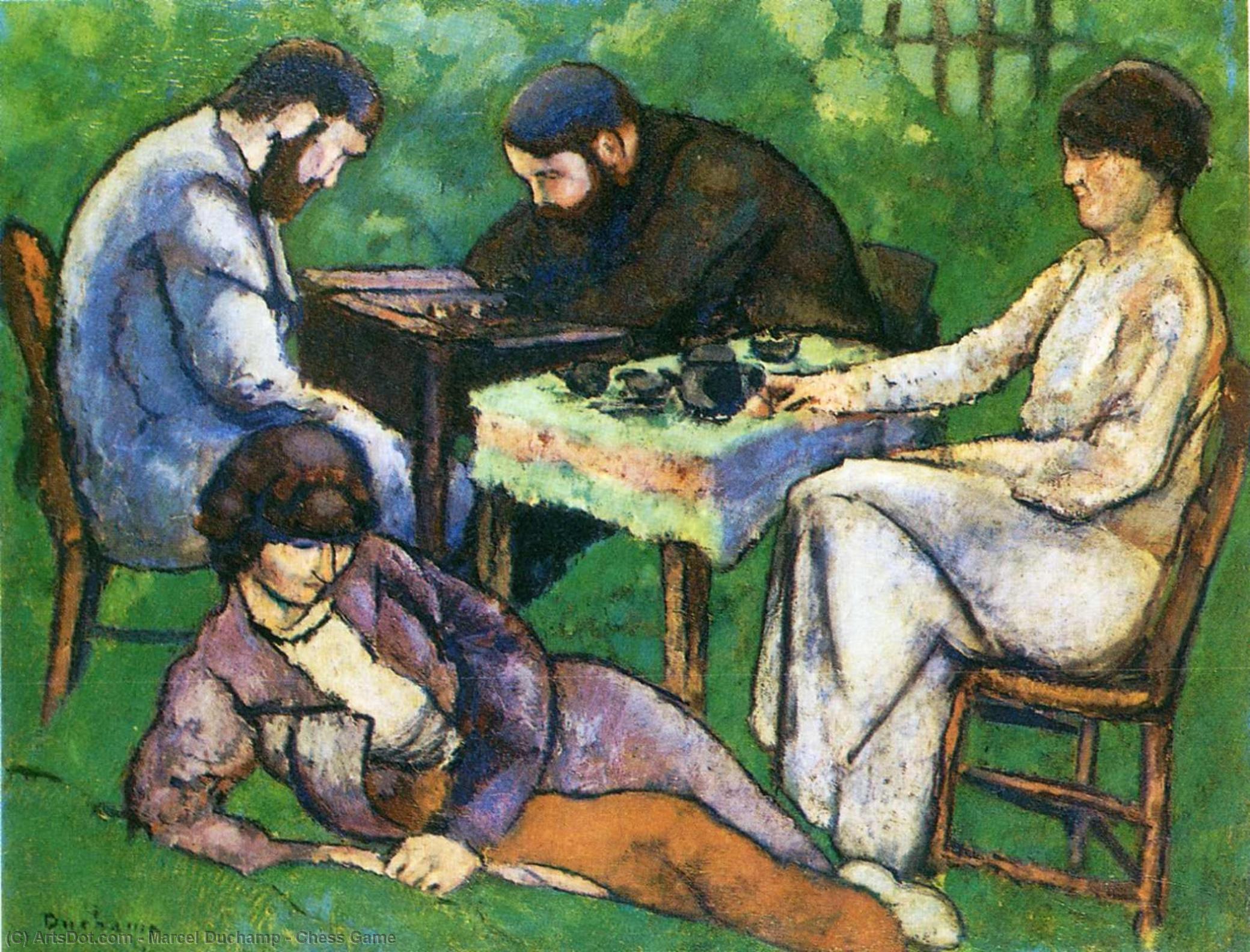 WikiOO.org - Encyclopedia of Fine Arts - Lukisan, Artwork Marcel Duchamp - Chess Game