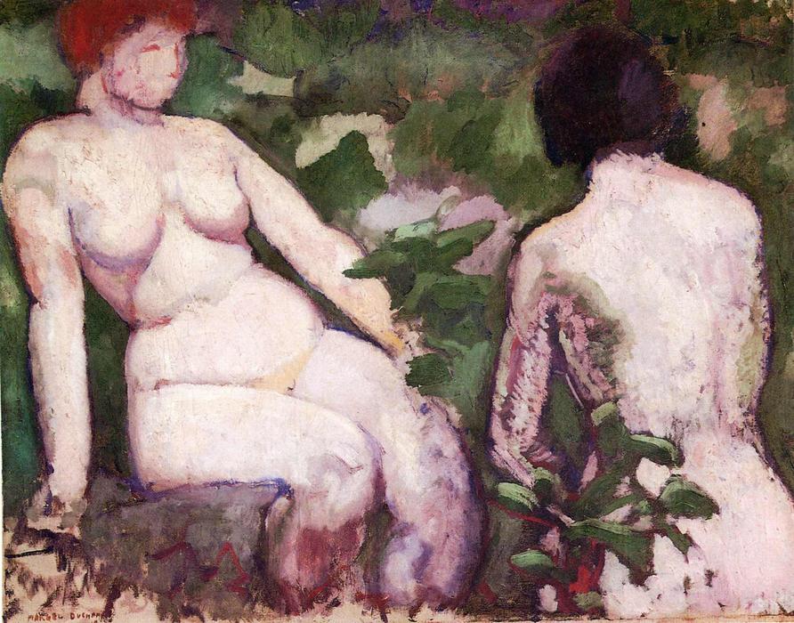 WikiOO.org - Εγκυκλοπαίδεια Καλών Τεχνών - Ζωγραφική, έργα τέχνης Marcel Duchamp - Two Nudes