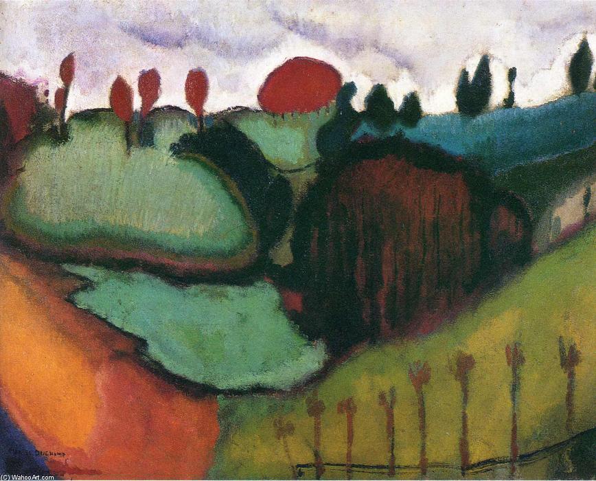 Wikioo.org - The Encyclopedia of Fine Arts - Painting, Artwork by Marcel Duchamp - Landscape, Study for 'Paradise'