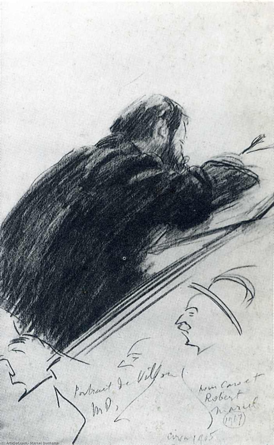 WikiOO.org – 美術百科全書 - 繪畫，作品 Marcel Duchamp - 肖像雅克·维庸的