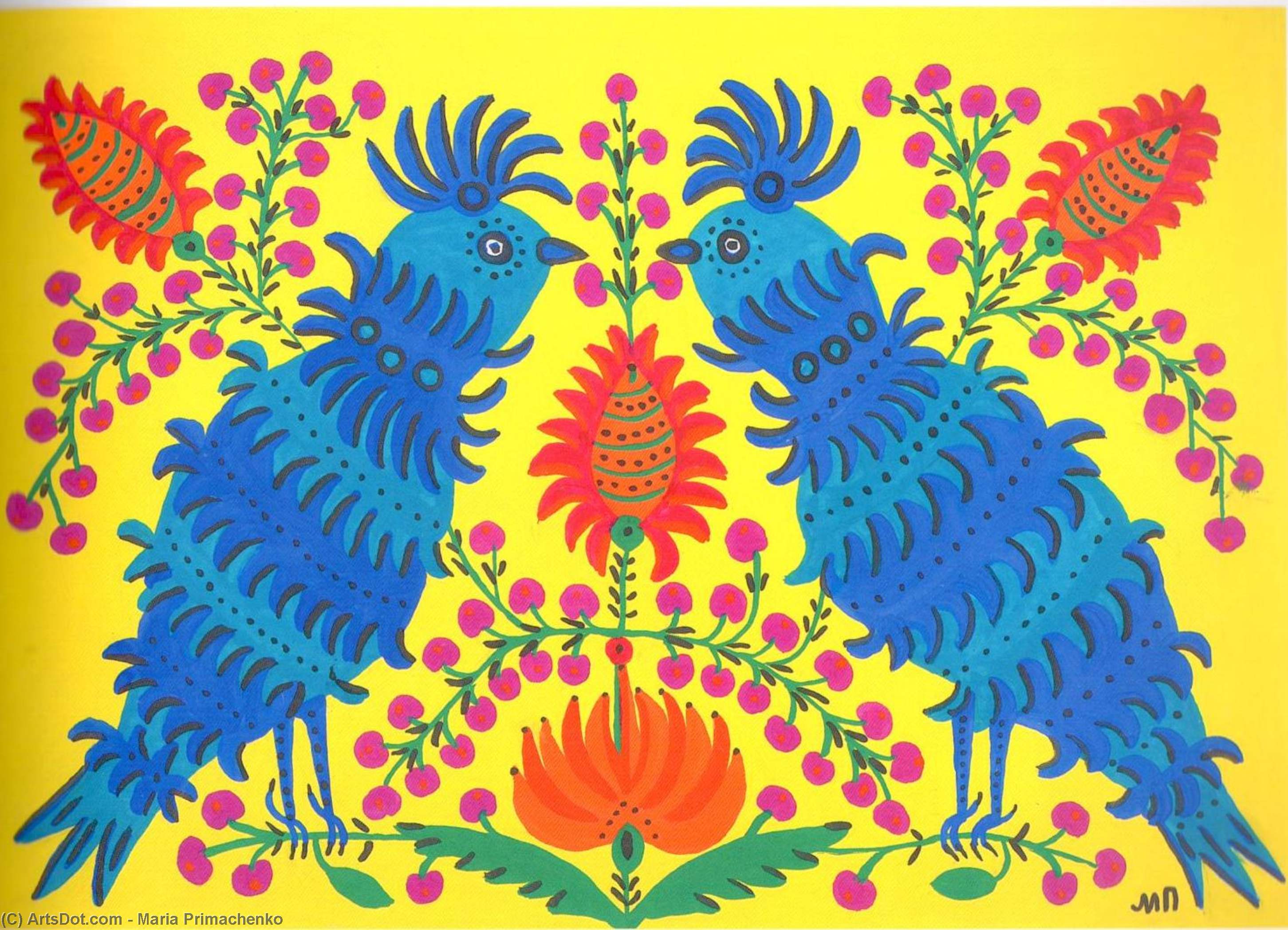Wikioo.org - Bách khoa toàn thư về mỹ thuật - Vẽ tranh, Tác phẩm nghệ thuật Maria Primachenko - Two Kites