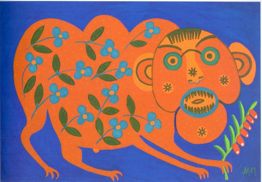Wikioo.org - Bách khoa toàn thư về mỹ thuật - Vẽ tranh, Tác phẩm nghệ thuật Maria Primachenko - Wild and Big-Eared