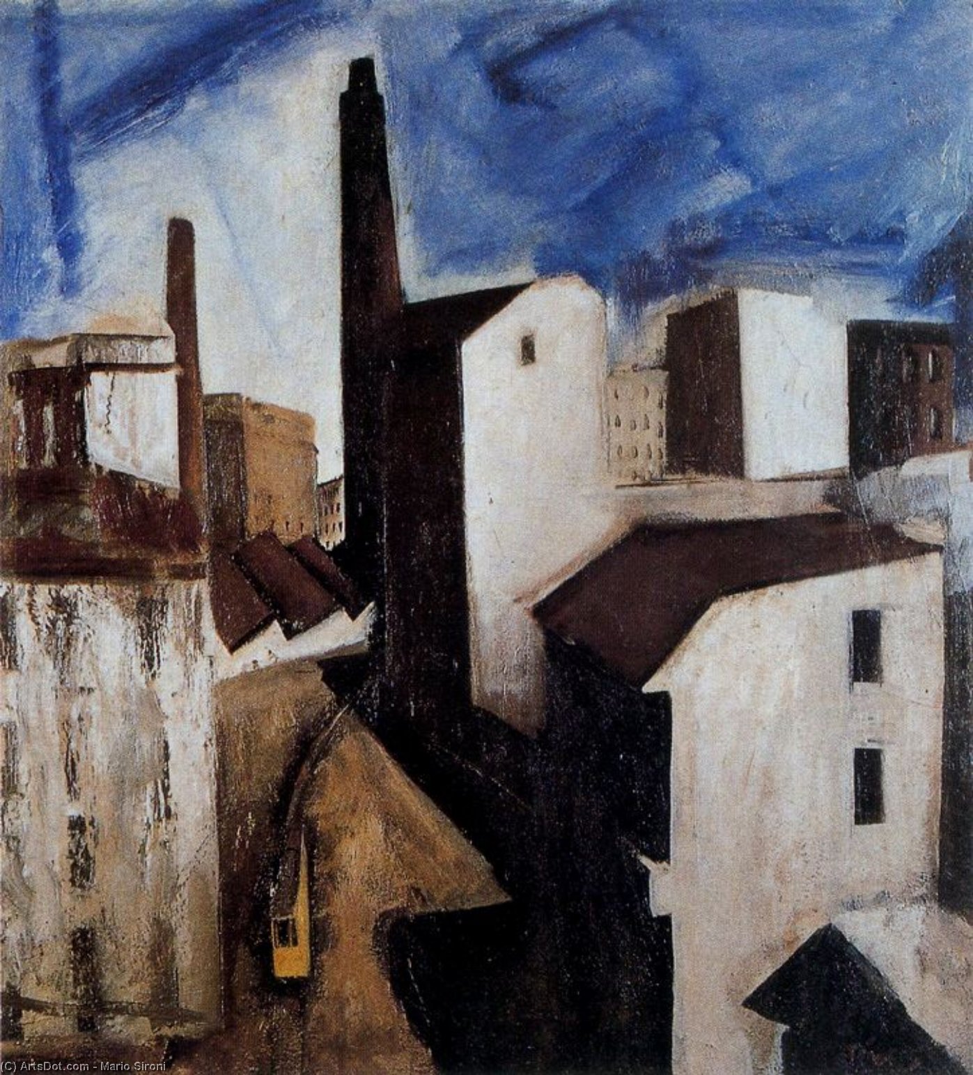 WikiOO.org - Encyclopedia of Fine Arts - Malba, Artwork Mario Sironi - Urban Landscape