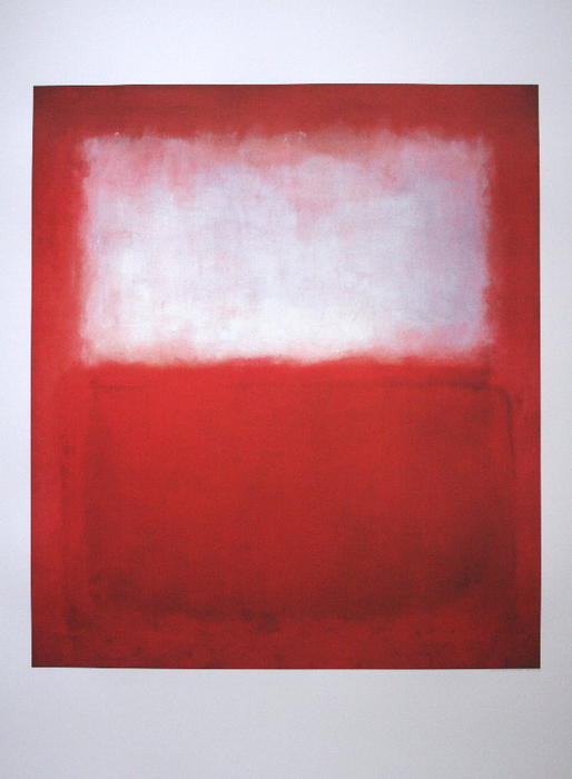 WikiOO.org - Encyclopedia of Fine Arts - Maalaus, taideteos Mark Rothko (Marcus Rothkowitz) - White on red