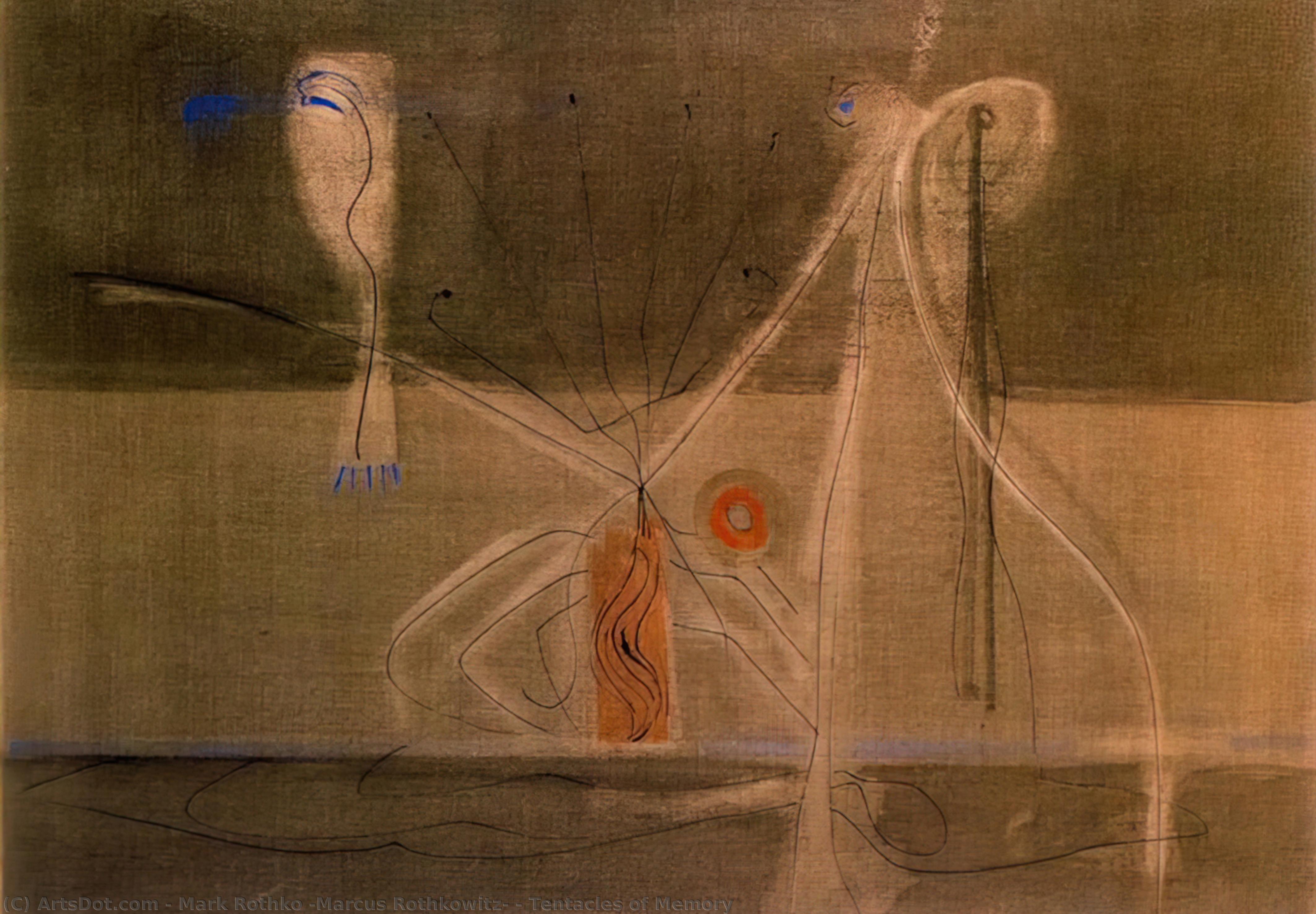 Wikioo.org - The Encyclopedia of Fine Arts - Painting, Artwork by Mark Rothko (Marcus Rothkowitz) - Tentacles of Memory