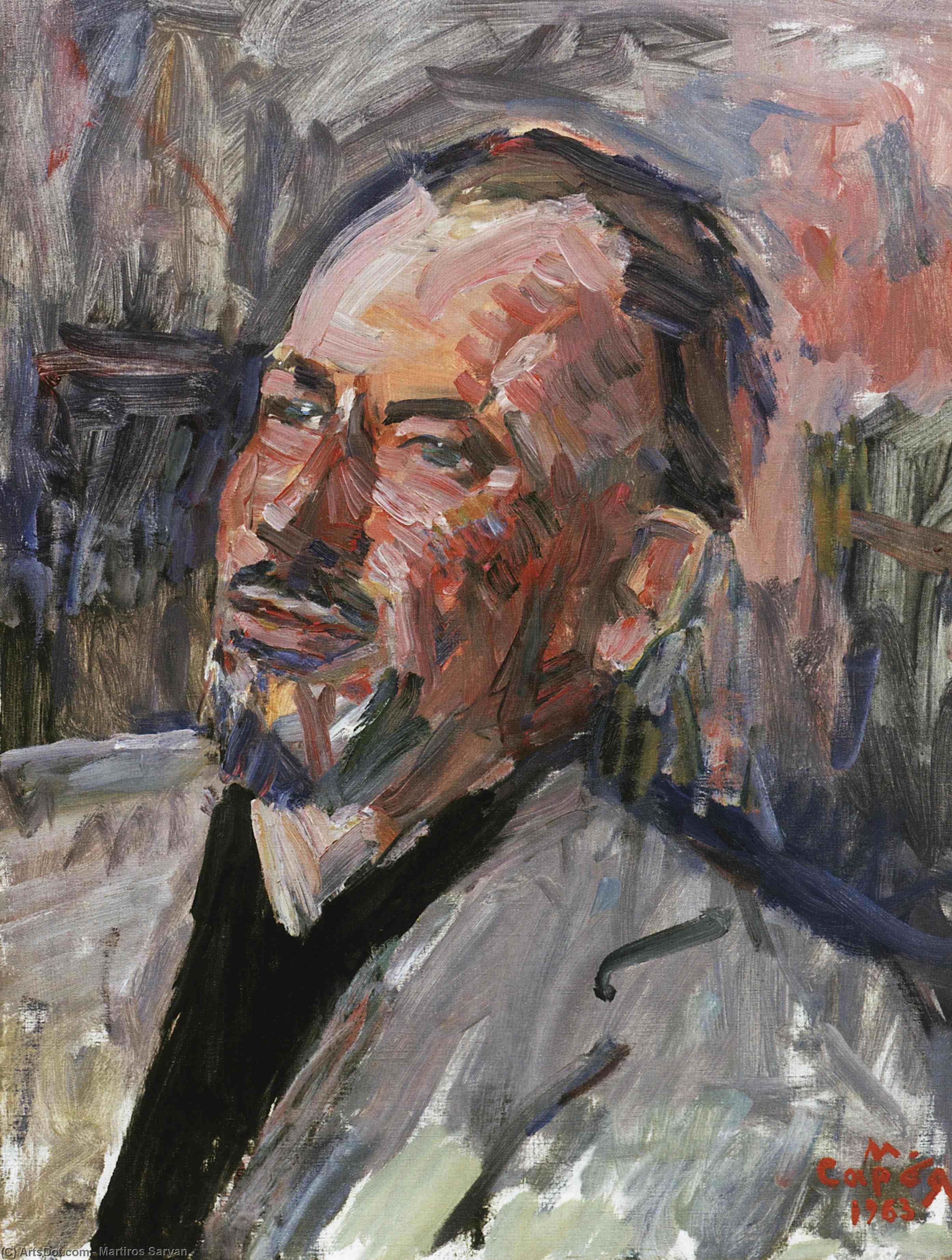 WikiOO.org - Εγκυκλοπαίδεια Καλών Τεχνών - Ζωγραφική, έργα τέχνης Martiros Saryan - Portrait of John Steinbeck
