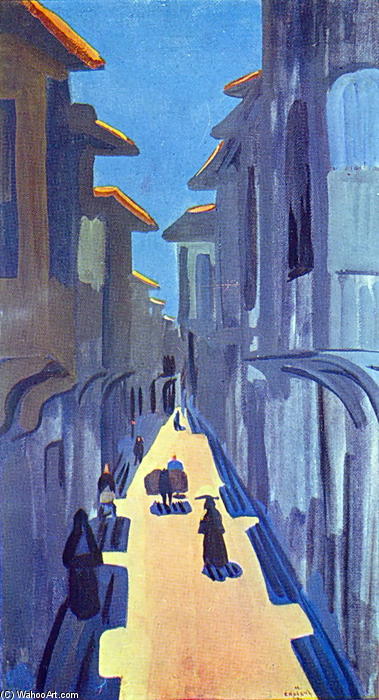 Wikioo.org - The Encyclopedia of Fine Arts - Painting, Artwork by Martiros Saryan - A street. Noon.