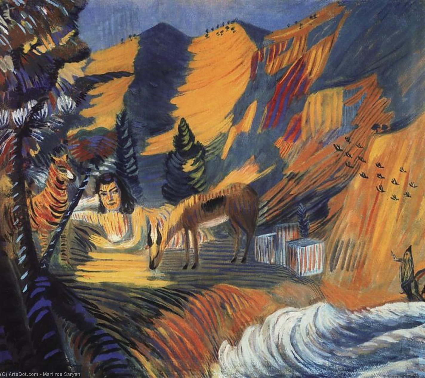 Wikioo.org - The Encyclopedia of Fine Arts - Painting, Artwork by Martiros Saryan - By the sea