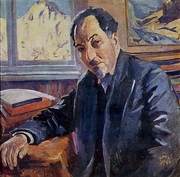 Wikioo.org - The Encyclopedia of Fine Arts - Painting, Artwork by Martiros Saryan - Portrait of Avetik Isahakyan