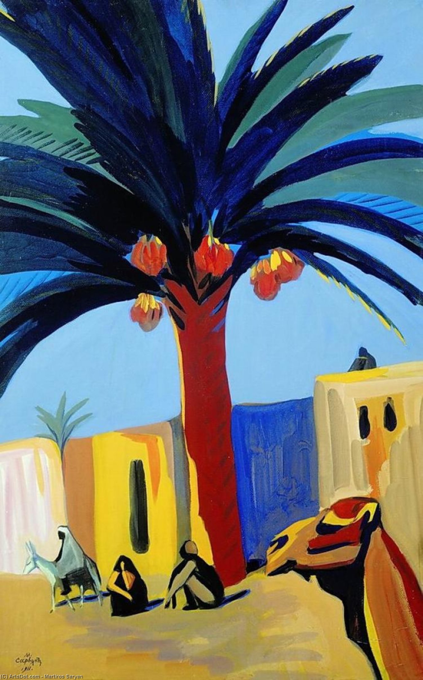 WikiOO.org - Encyclopedia of Fine Arts - Maľba, Artwork Martiros Saryan - Date palm