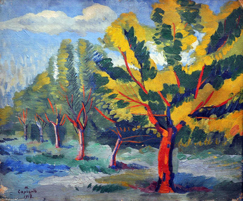 Wikioo.org - The Encyclopedia of Fine Arts - Painting, Artwork by Martiros Saryan - Trees