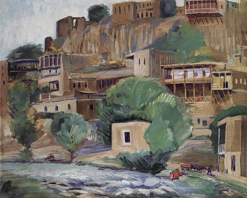 WikiOO.org - 백과 사전 - 회화, 삽화 Martiros Saryan - Banks of the river Zangu near Yerevan