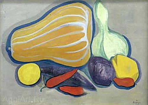 Wikioo.org - The Encyclopedia of Fine Arts - Painting, Artwork by Martiros Saryan - Pumpkin and pepper