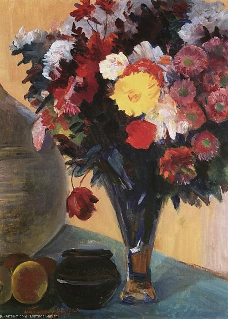 WikiOO.org - אנציקלופדיה לאמנויות יפות - ציור, יצירות אמנות Martiros Saryan - Flowers of Dilijan
