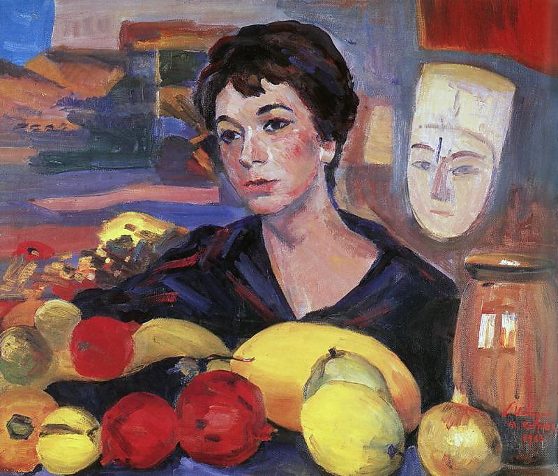 Wikioo.org - The Encyclopedia of Fine Arts - Painting, Artwork by Martiros Saryan - Portrait of Katarine Saryan