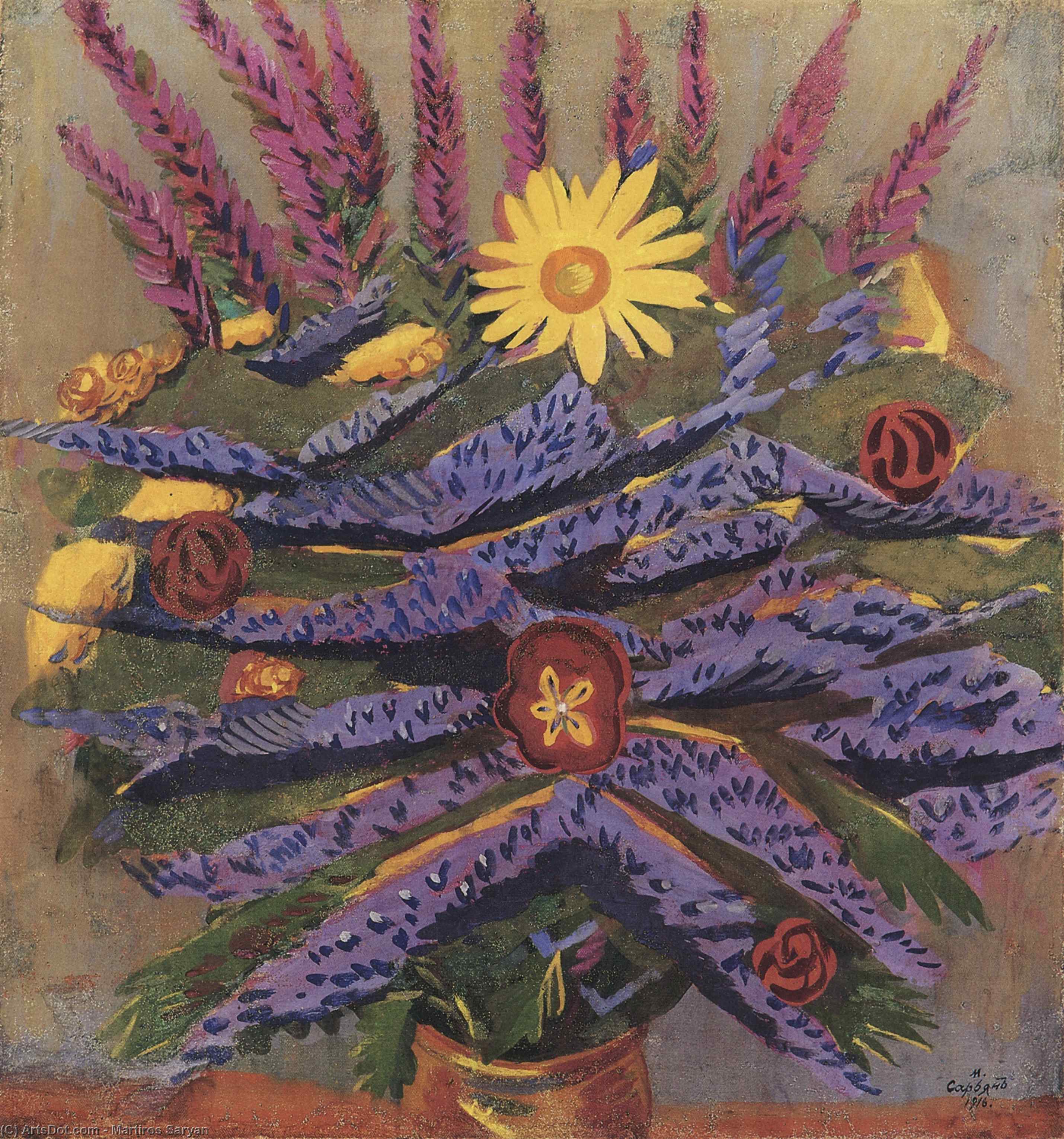 WikiOO.org - Εγκυκλοπαίδεια Καλών Τεχνών - Ζωγραφική, έργα τέχνης Martiros Saryan - Flowers
