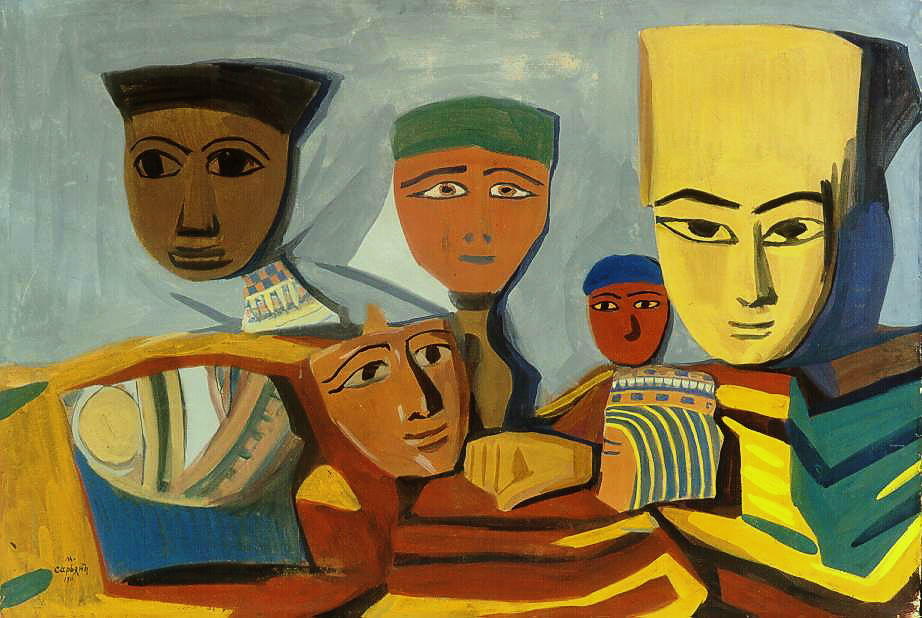 WikiOO.org - Εγκυκλοπαίδεια Καλών Τεχνών - Ζωγραφική, έργα τέχνης Martiros Saryan - Egyptian masks
