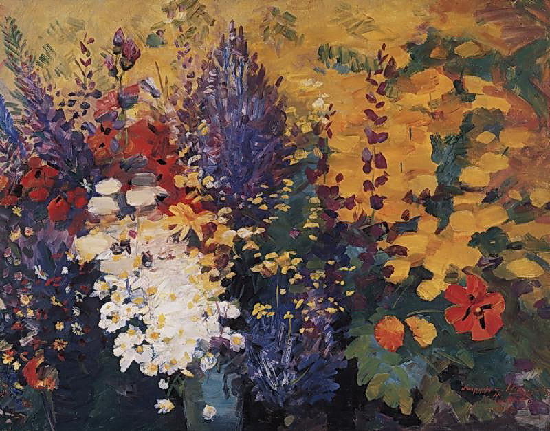 Wikoo.org - موسوعة الفنون الجميلة - اللوحة، العمل الفني Martiros Saryan - May flowers