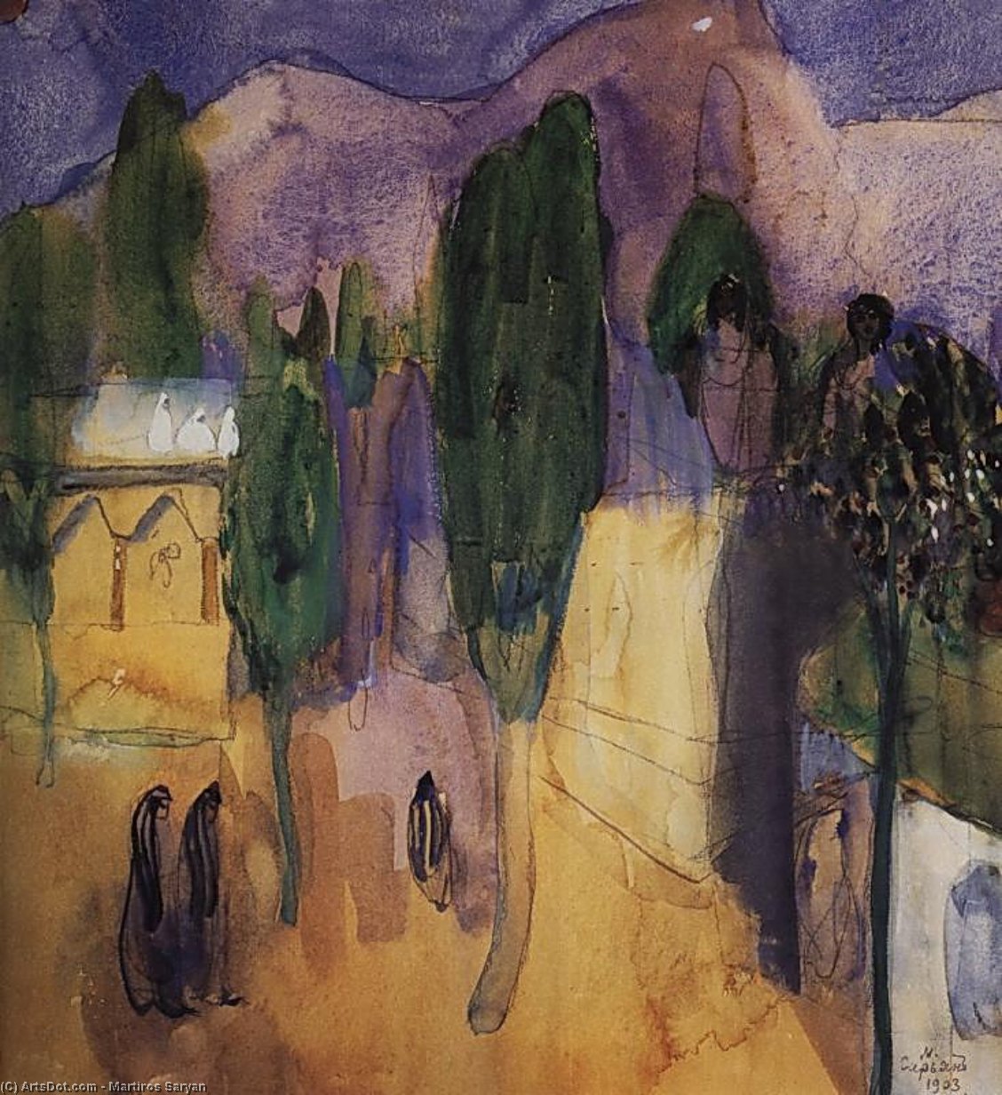 Wikioo.org - The Encyclopedia of Fine Arts - Painting, Artwork by Martiros Saryan - Eastern tale