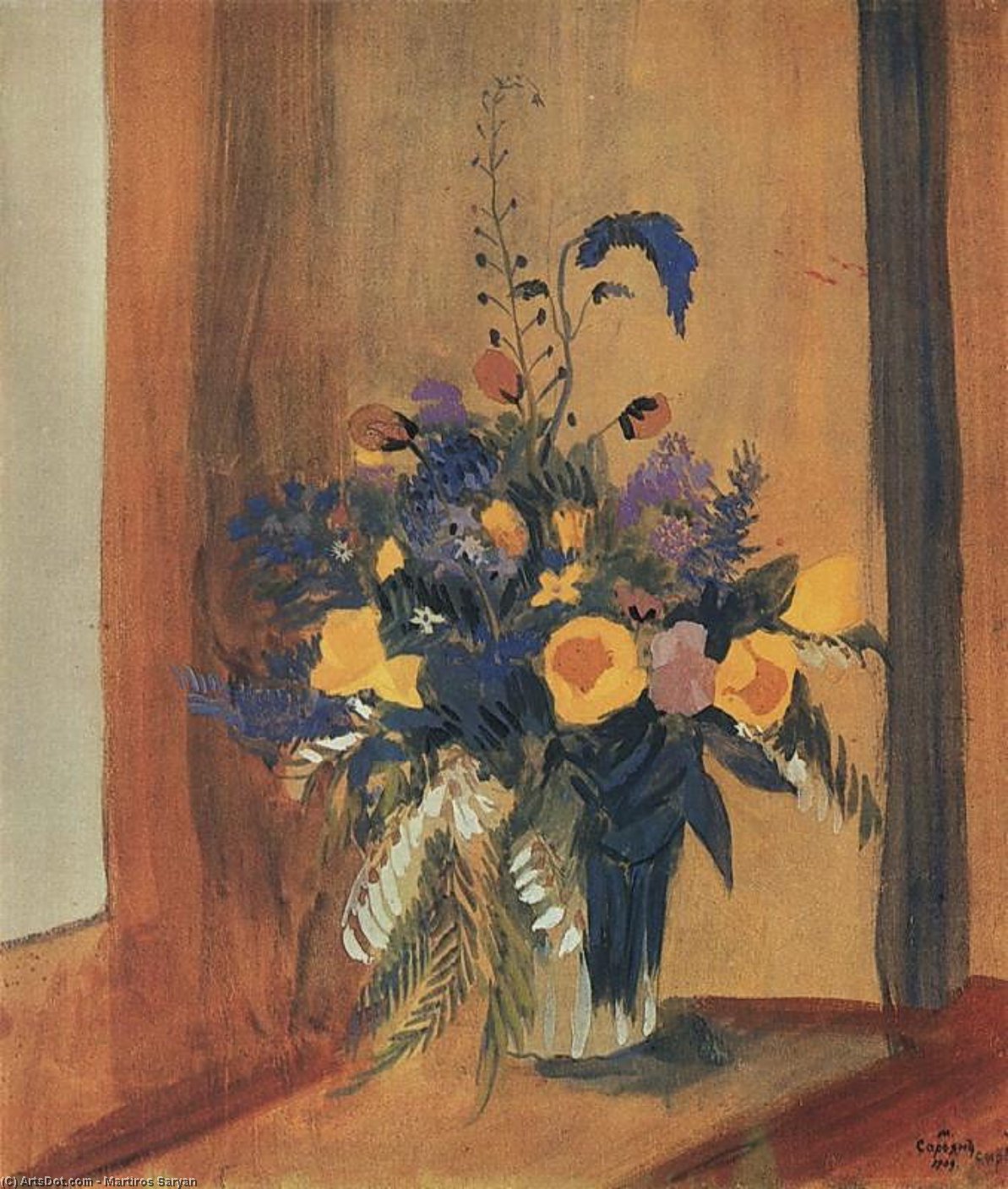 WikiOO.org - Encyclopedia of Fine Arts - Maľba, Artwork Martiros Saryan - Steppe flowers