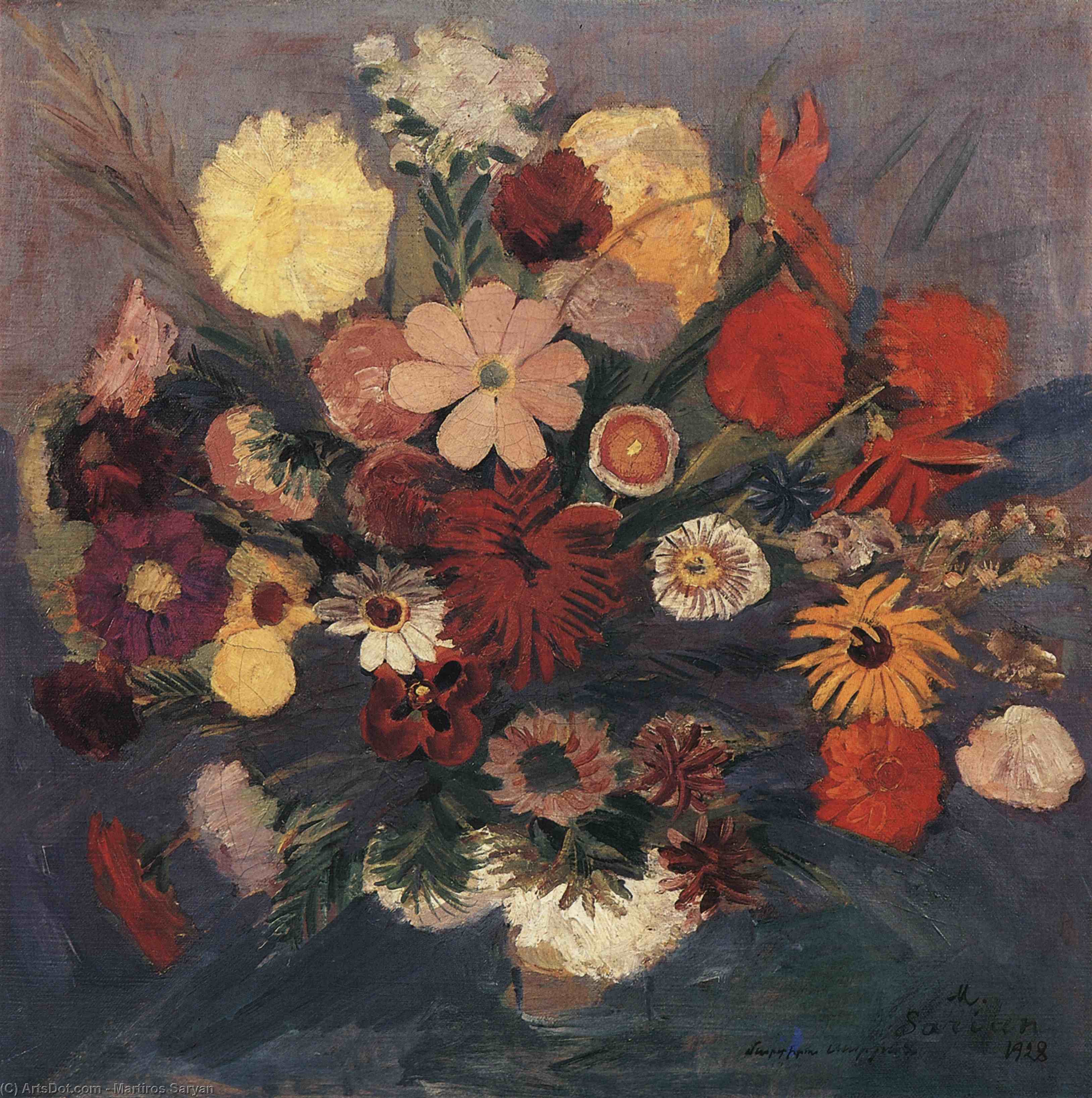 WikiOO.org - Encyclopedia of Fine Arts - Lukisan, Artwork Martiros Saryan - Flowers