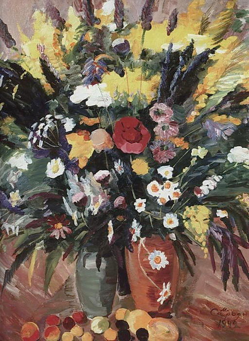WikiOO.org - Güzel Sanatlar Ansiklopedisi - Resim, Resimler Martiros Saryan - Flowers of Sevan