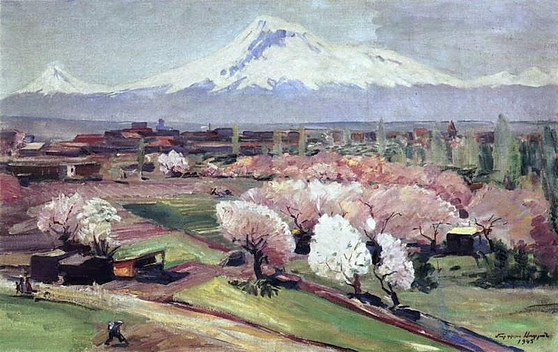 Wikioo.org - Bách khoa toàn thư về mỹ thuật - Vẽ tranh, Tác phẩm nghệ thuật Martiros Saryan - Ararat at spring