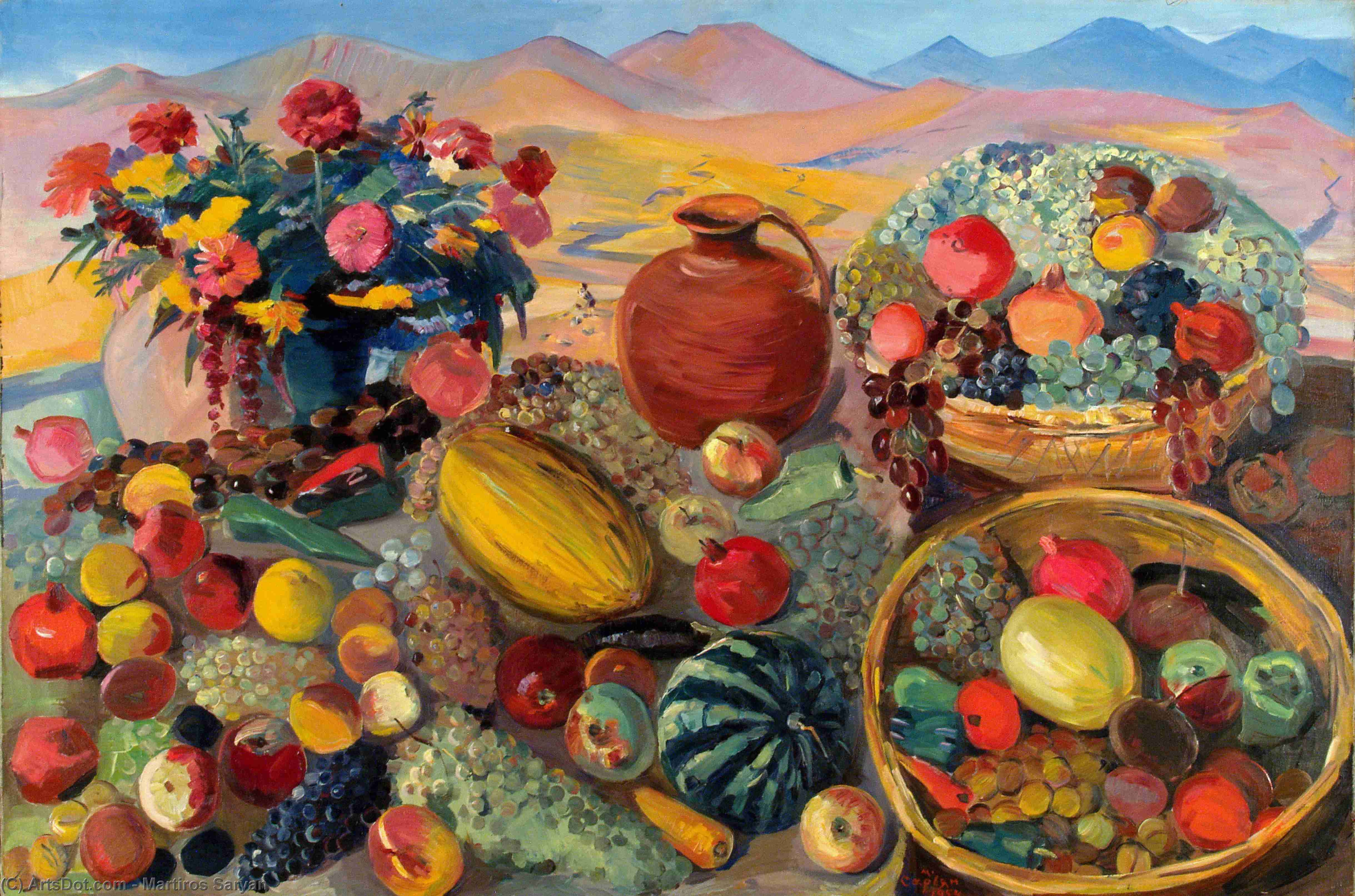 WikiOO.org - Enciclopedia of Fine Arts - Pictura, lucrări de artă Martiros Saryan - Gifts of Autumn