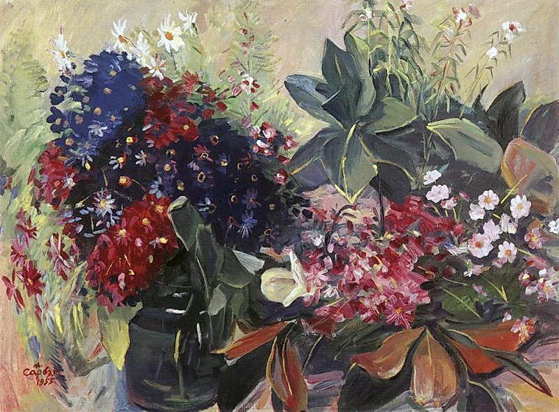 WikiOO.org - Encyclopedia of Fine Arts - Schilderen, Artwork Martiros Saryan - Anniversary flowers